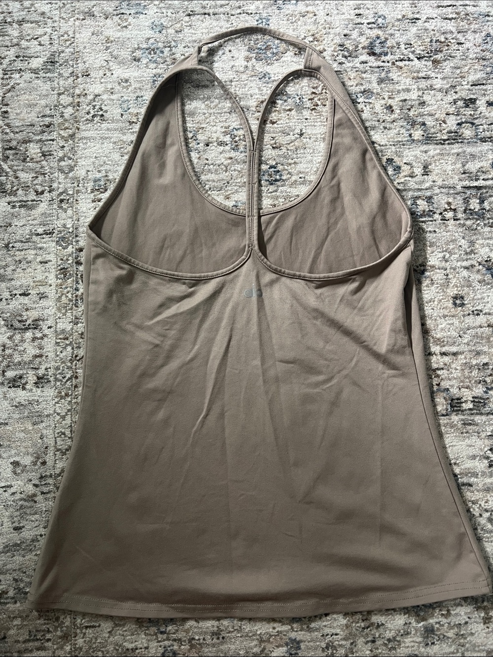 ALO Yoga Taupe Racerback Tank Top